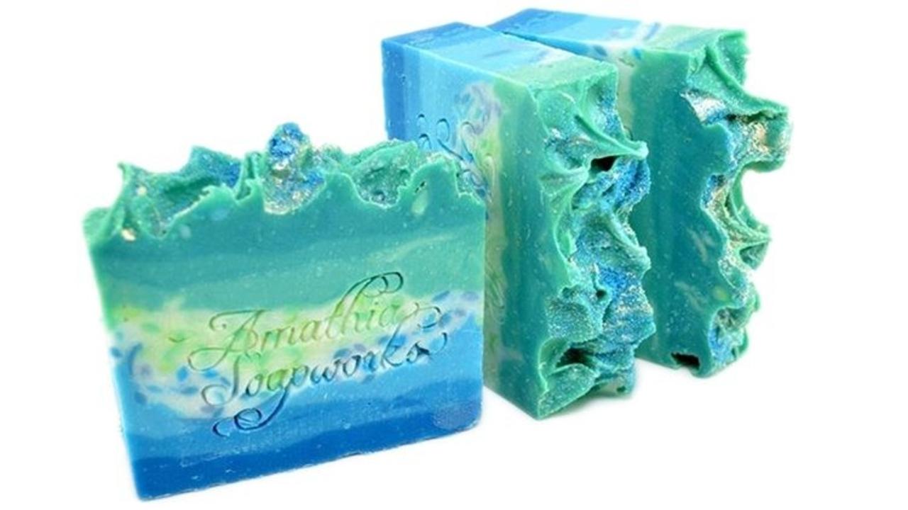 three bars of gradient soap