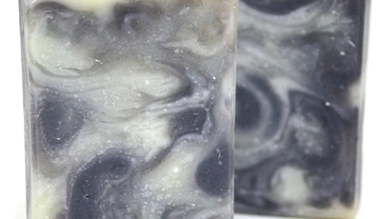 snow soap with indigo and cambrian clay