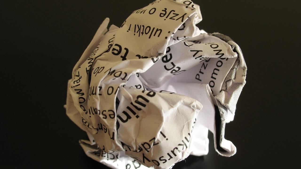 crumped up ball of paper