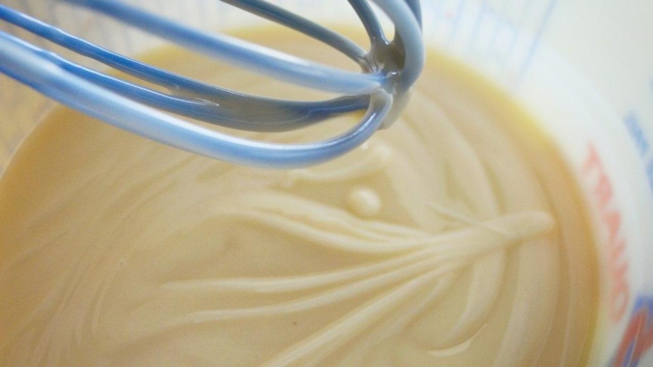 soap batter at a thick trace